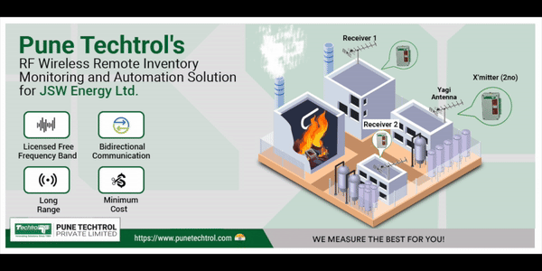 Pune Techtrols RF Wireless Remote Inventory Monitoring and Automation Solution for JSW Energy Ltd