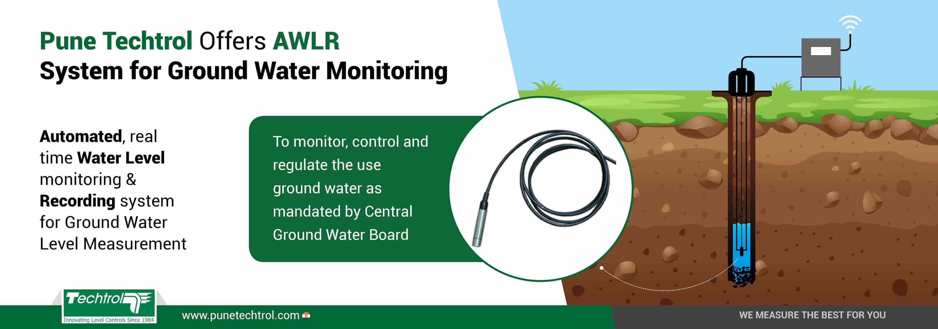 Techtrol AWLR system for Ground Water Level Measurement