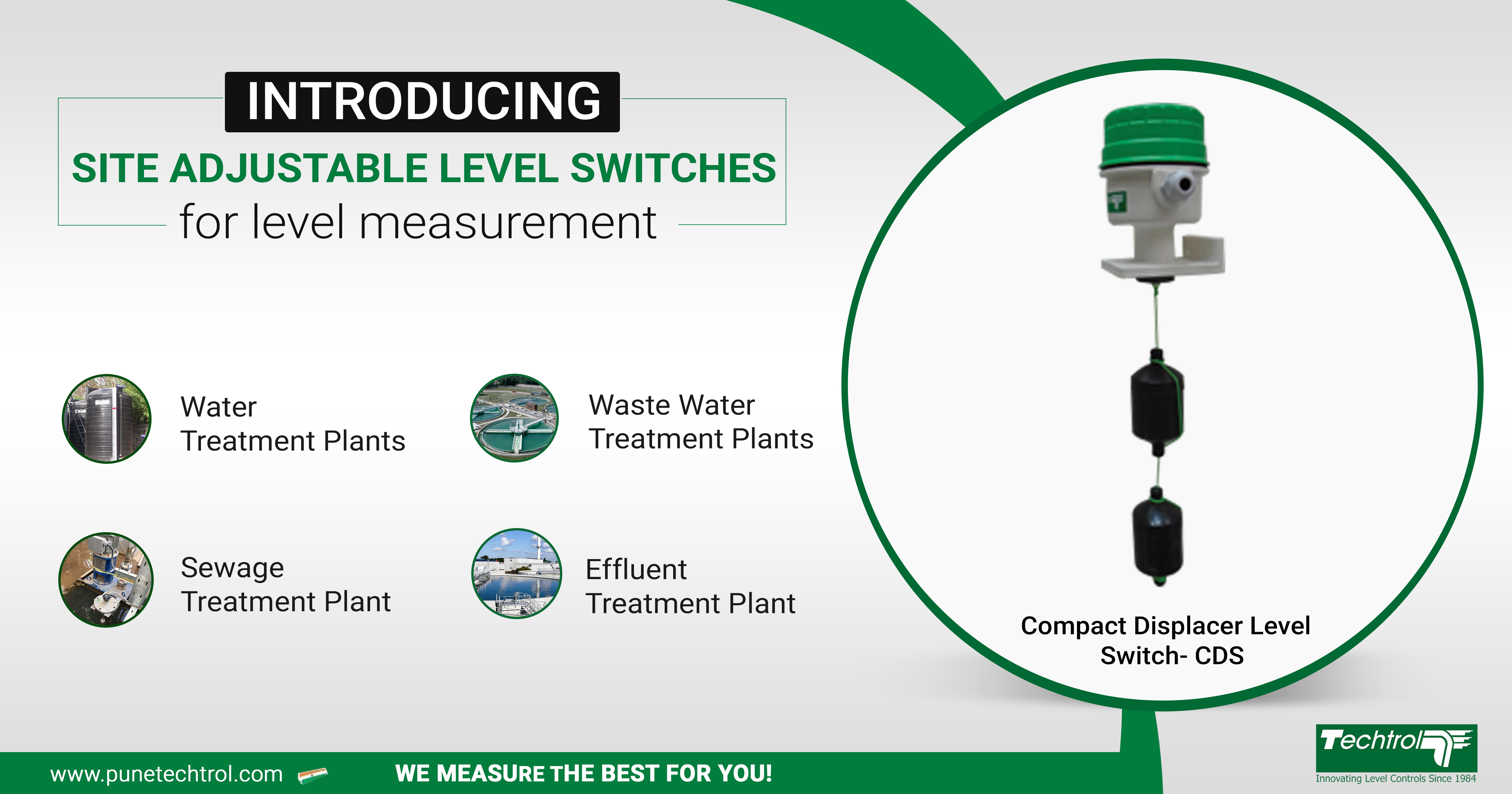 Techtrol launches Compact Displacer Level Switch for Level Detection in Waste Water Treatment Plant